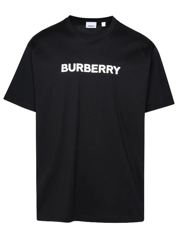 Burberry Black Cotton T-Shirt Man