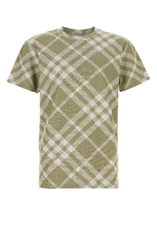 BURBERRY Printed Stretch Cotton Blend T-Shirt for Men