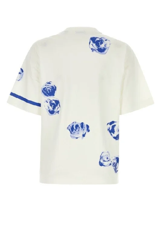 Burberry Woman White Cotton T-Shirt