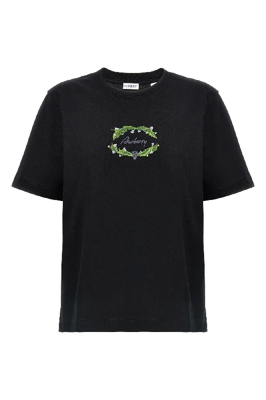 Burberry Women Logo Embroidery T-Shirt